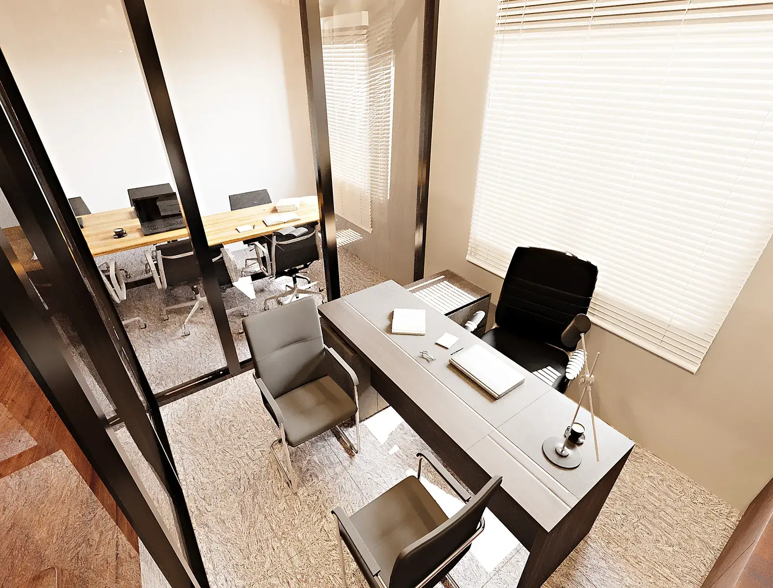 Open-plan office interior fit-out by Innovarch Nigeria